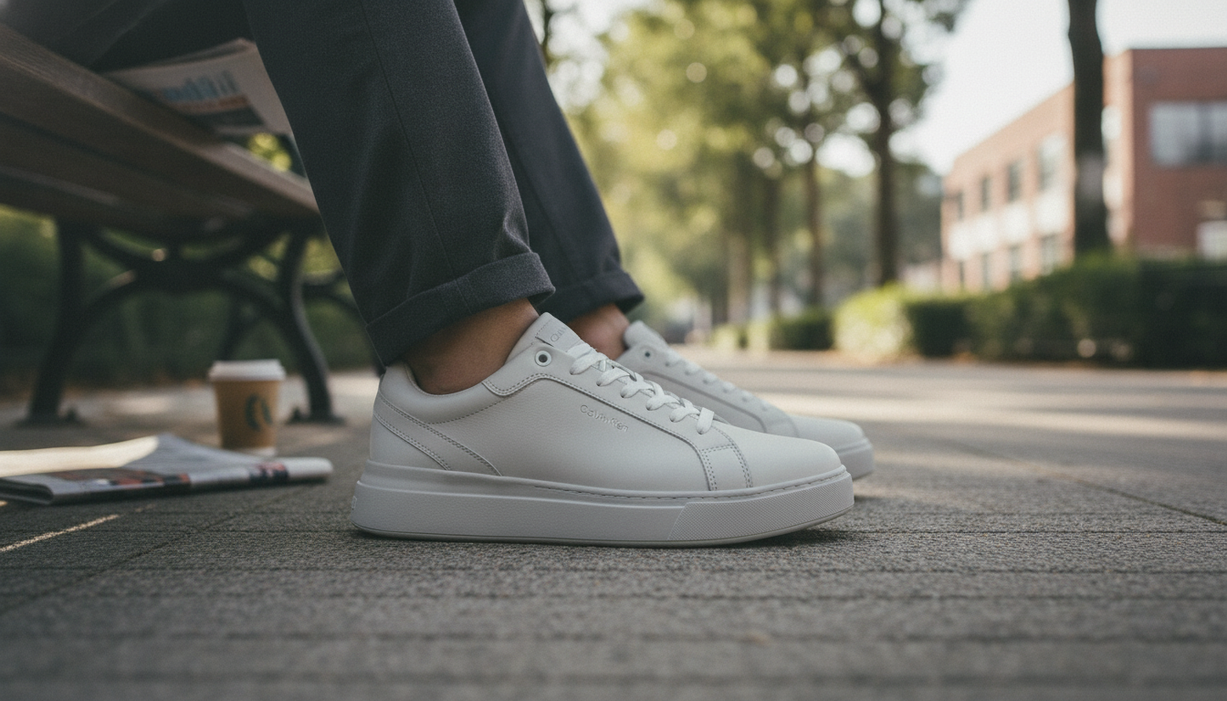 Calvin Klein Men’s Grey Leather Sneakers: Fit & Style